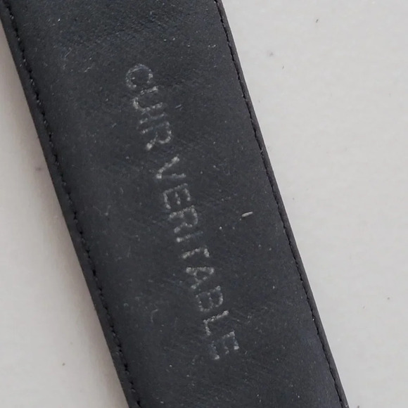 Genuine Italian Leather Belt Black Men 32 - Picture 10 of 12